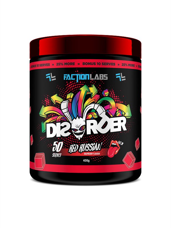 Faction Labs PRE WORKOUT Red Russian / 50 serves Disorder by Faction Labs